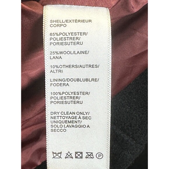 Rebecca Minkoff Double Breasted Epaulet Women’s Black Pea Coat Size Medium NWT - Picture 8 of 9